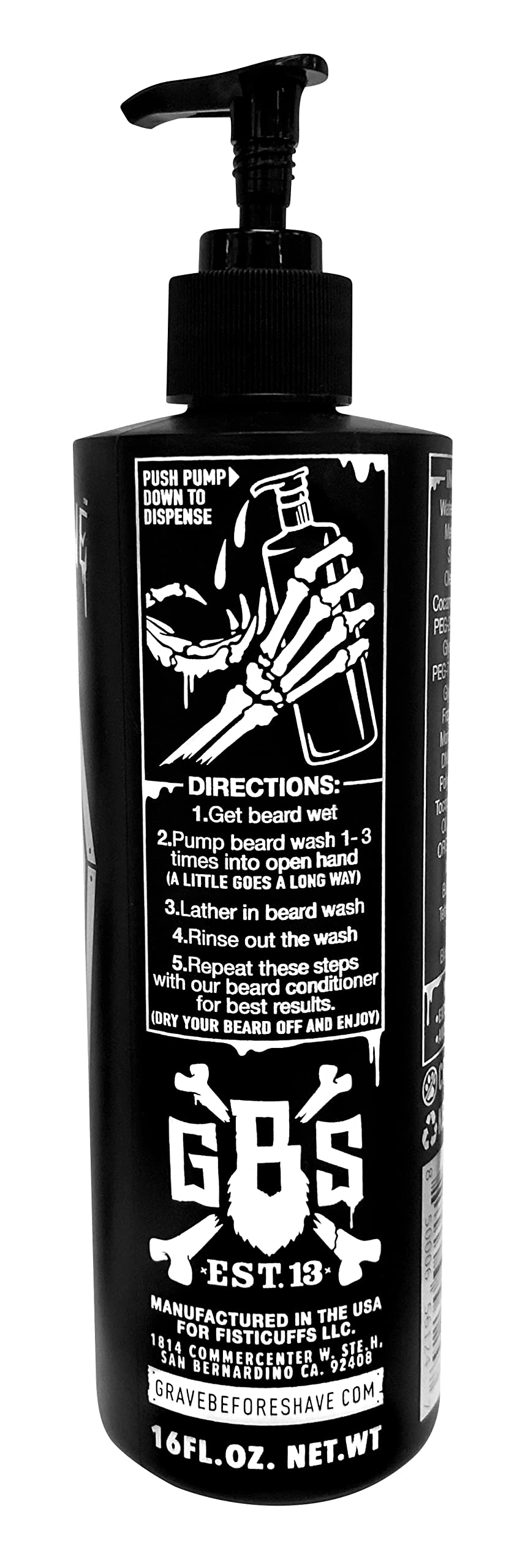 Beard wash 16 oz. Pump-top