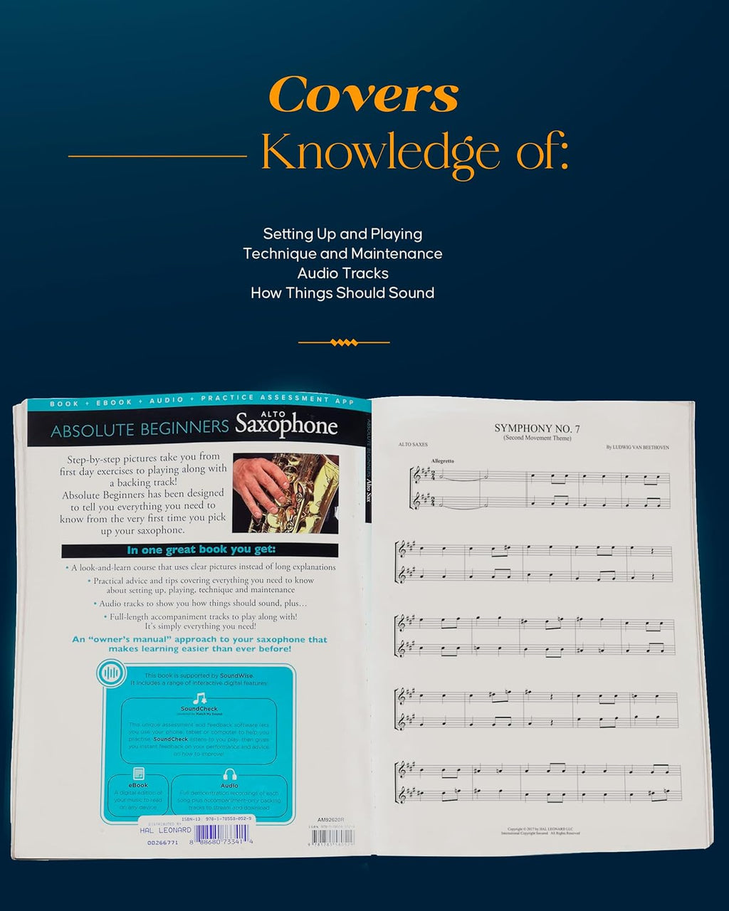 Absolute Beginners - Alto Saxophone Instruction Book | Step-by-Step Alto Sax Guide with Pictures and Online Audio |