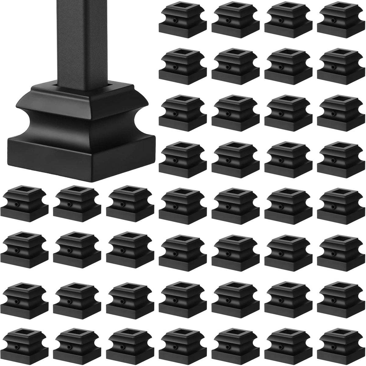 96 Pcs Iron Baluster Shoes for Square Staircase Balusters