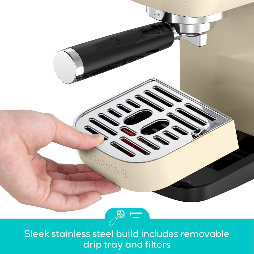3700 Essential Espresso Machine, Stainless Steel Espresso Maker | 20-Bar Italian Pump, Powerful Steam Wand, 43.9oz