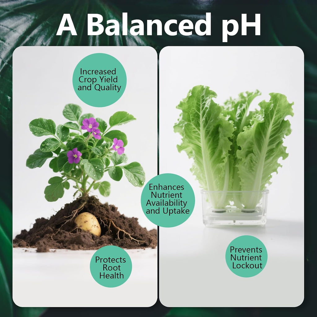 pH Down for Plants, Hydroponic, Soil Gardens & Aquariums | Concentrated Liquid pH Adjuster, Makes Balanced Nutrient