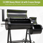 Barrel Charcoal Grill w/Offset Smoker, 941 SQ.IN. Cooking Area