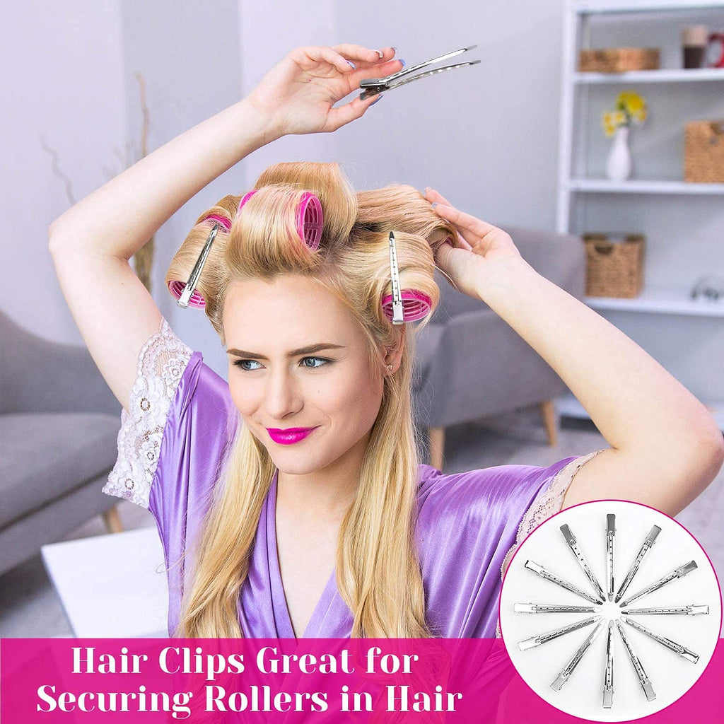 Hair Curlers Rollers for Women, 36Pcs Jumbo Large Hair Roller with 2 Sizes | Cludoo Self Grip Rollers Hair Curlers