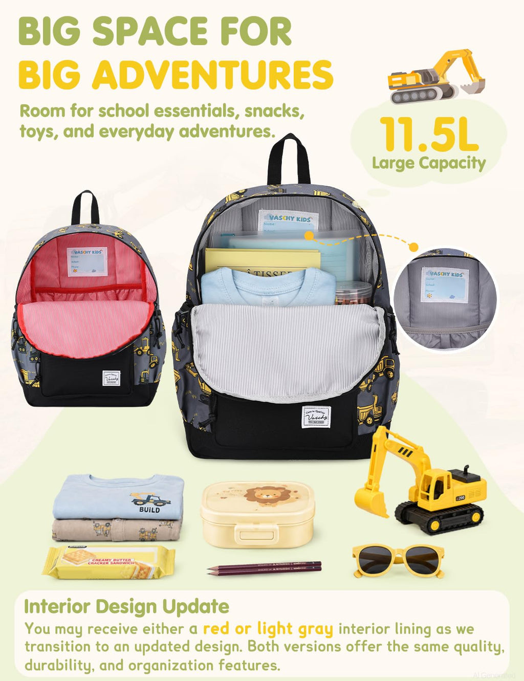 Preschool Backpack Toddler Kids Cute Lightweight Water Resistant