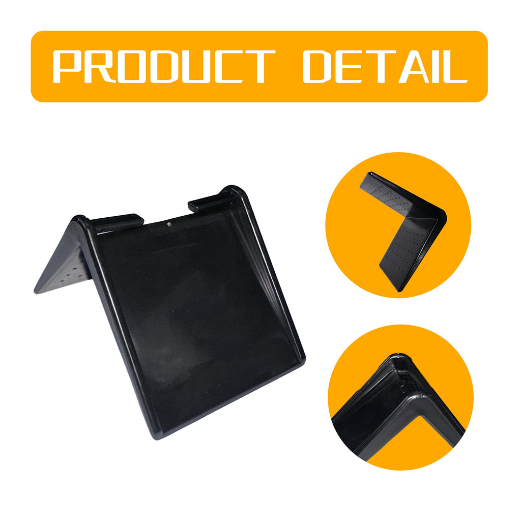 24 Pack 2" V Corner Edge Protectors for flatbed with Straps, Black