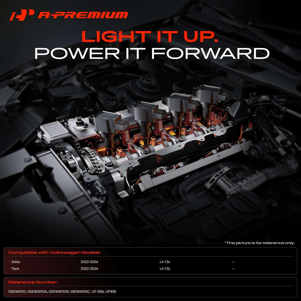 A-Premium Engine Ignition Coil Pack Compatible with Volkswagen