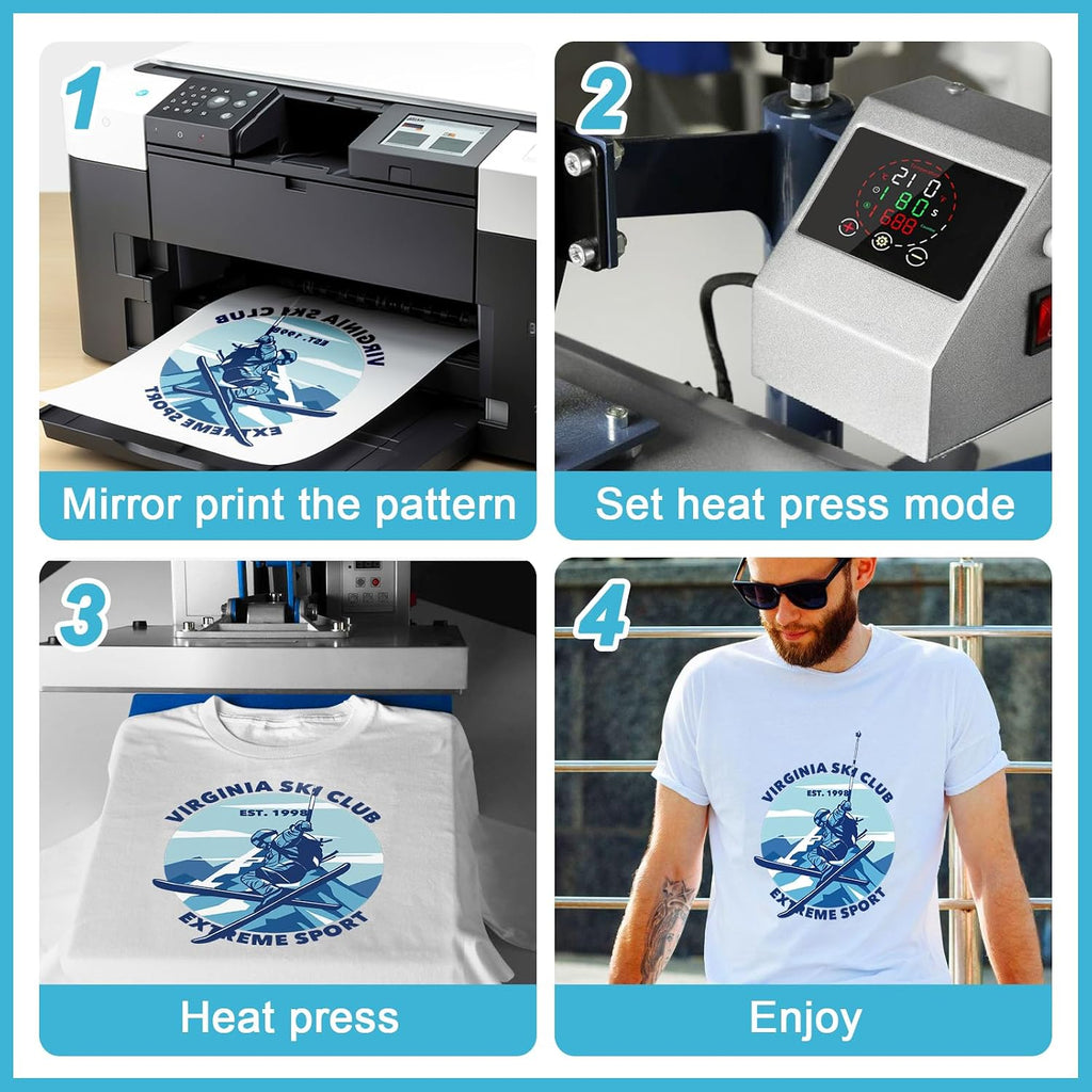 Sublimation Paper 8.5x11 Inch 125gsm 400 Sheets | Heat Transfer Paper for Inkjet Printers - Ideal for Various