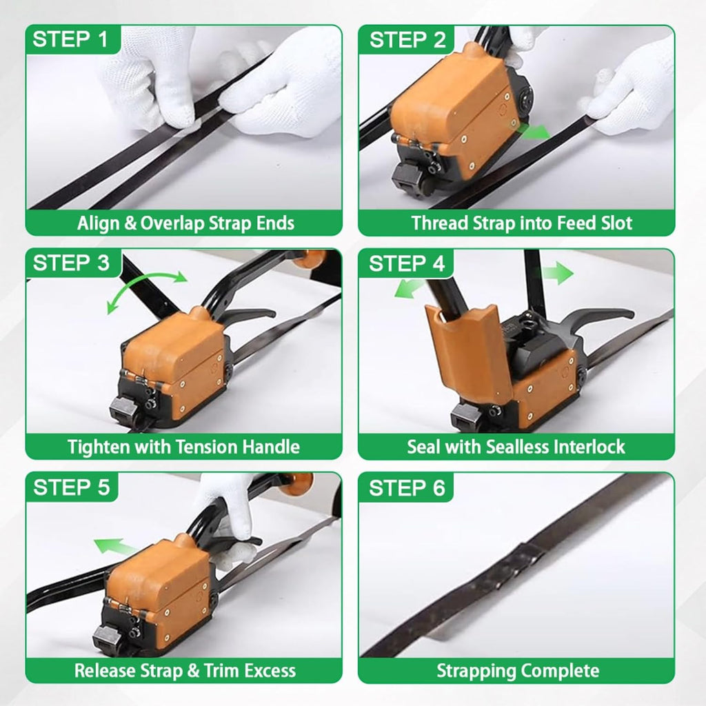 VONPACK A333 Manual Steel Strapping Tool with Sealless Design