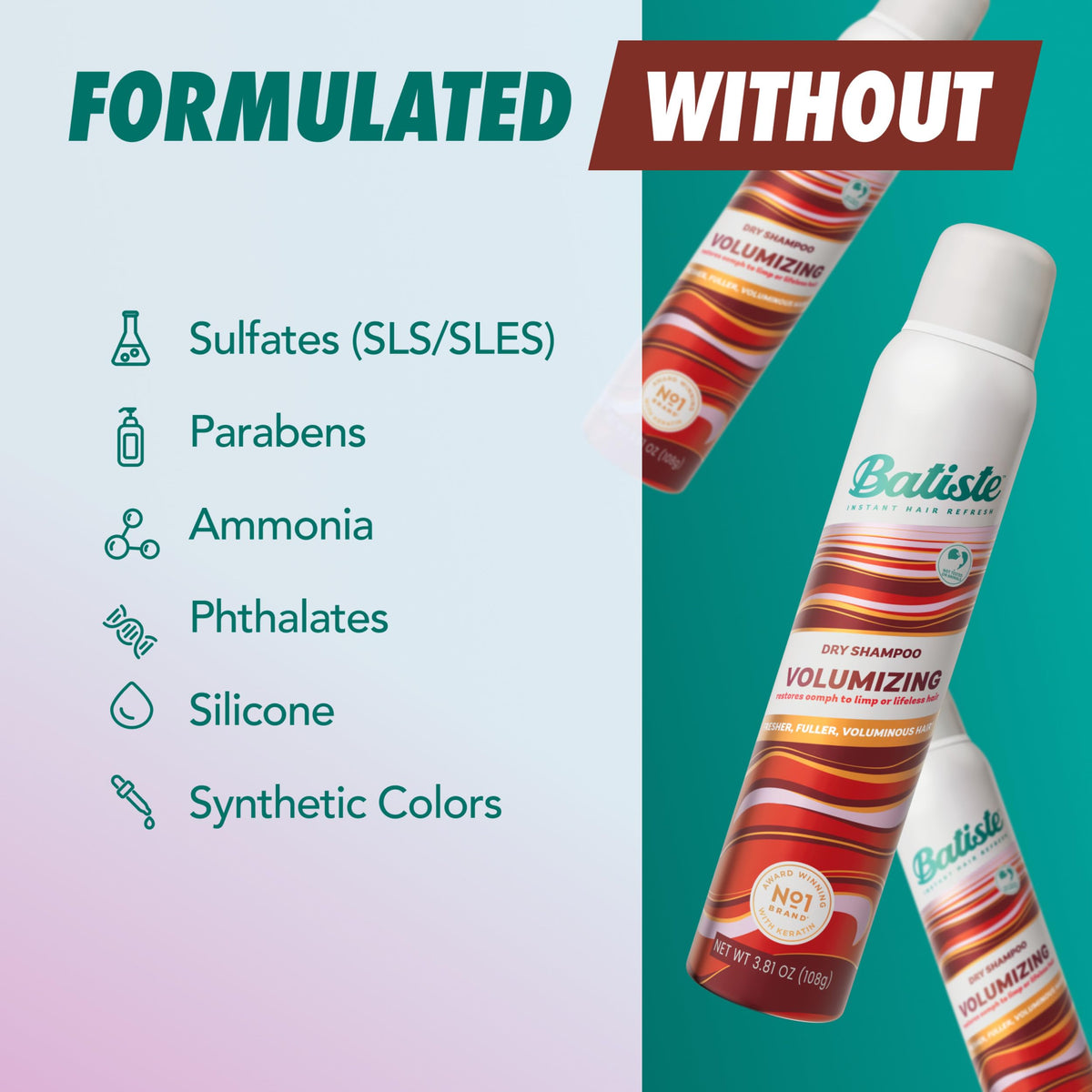 Volumizing Dry Shampoo for Added Body and Texture, 3.81 Oz, 3-Pack