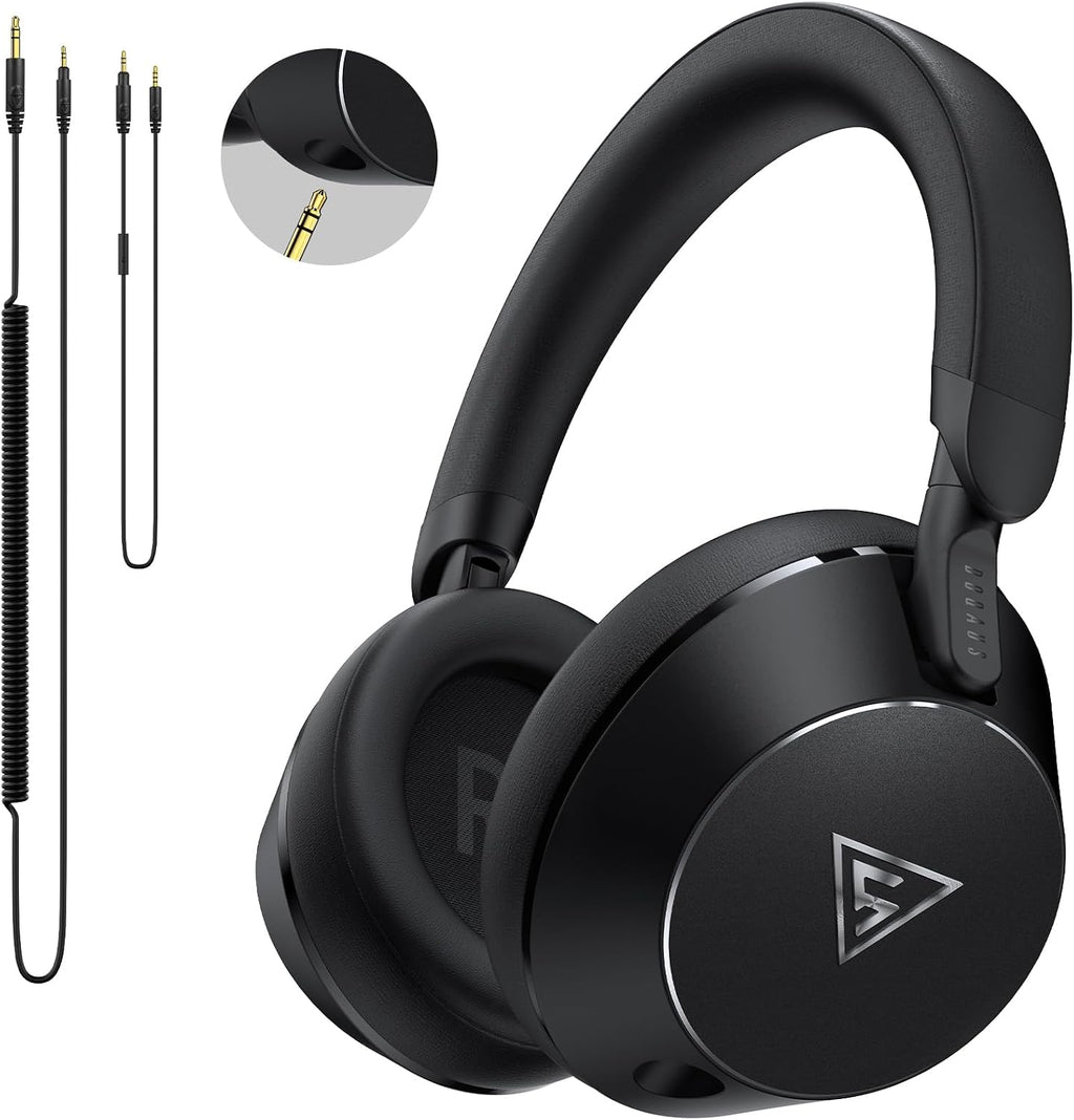 Studio Monitor Headphones, Professional Wired DJ Headphones Over Ear | with Natural Balanced Sound, 50mm Drivers