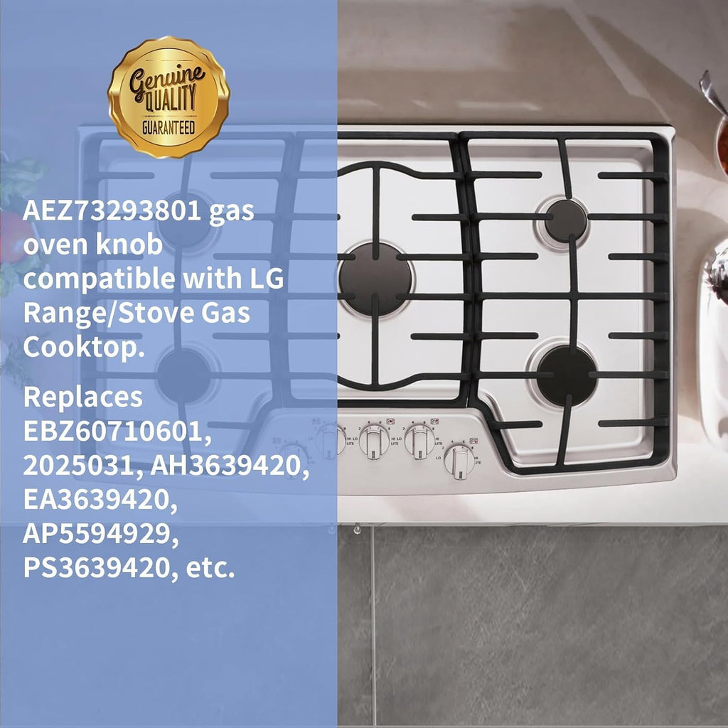 5 Pcs AEZ73293801 Burner Control Stove Knobs for LG Range/Stove Gas Cooktop