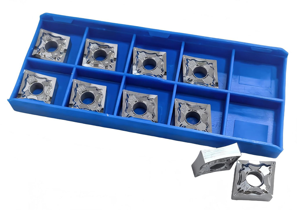 Carbide Inserts for Aluminum CNMG431 / CNMG120404-LH for Turning Cutting Tools,10 PCS