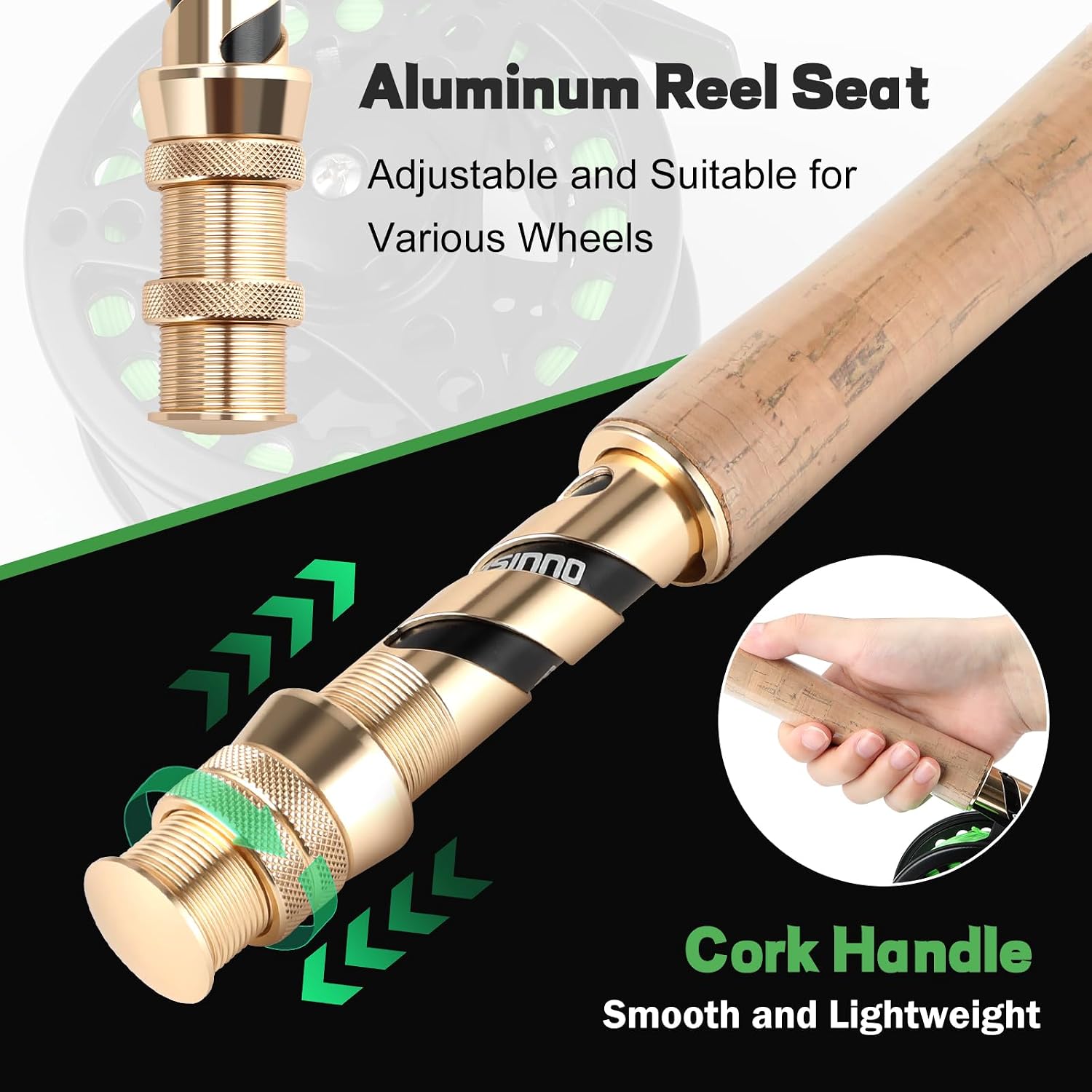 Fly Fishing Rod and Reel Combo Kit, Fly Fishing Rod for Starters | 4 Piece Lightweight Ultra-Portable Graphite 5 Wt