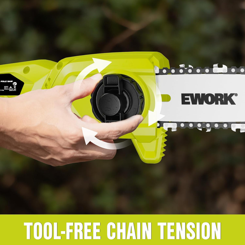 20V 8" Cordless Pole Saws for Tree Trimming with Battery & Charger