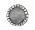 12 Pieces Stone Circle Metal Shank Buttons. 20mm (3/4 inch)(Gray Silver)