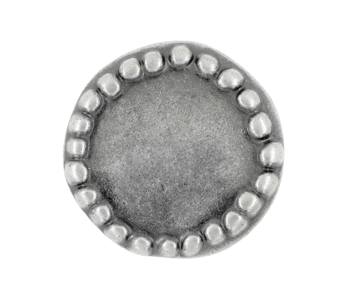 12 Pieces Stone Circle Metal Shank Buttons. 20mm (3/4 inch)(Gray Silver)