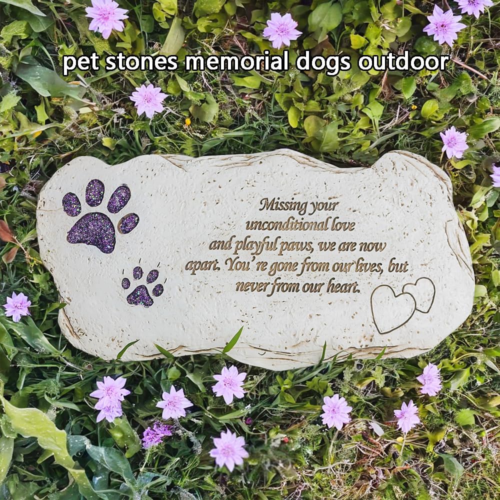 Pet Memorial Stones Plaques Headstones for Dogs or Cats