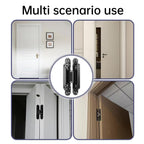 2PCS 7 Inch Invisible Concealed Door Hinges 180 Degree Swing Hinge (Black)