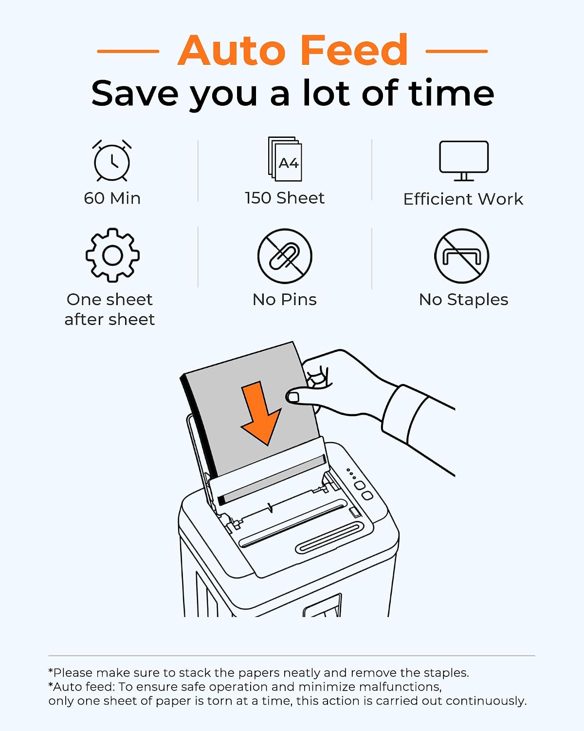 150-Sheet Paper Shredder Heavy Duty, Micro Cut and CDs/Cards, P5 Ultra Security, 60 Min Non Stop Shredder for Home