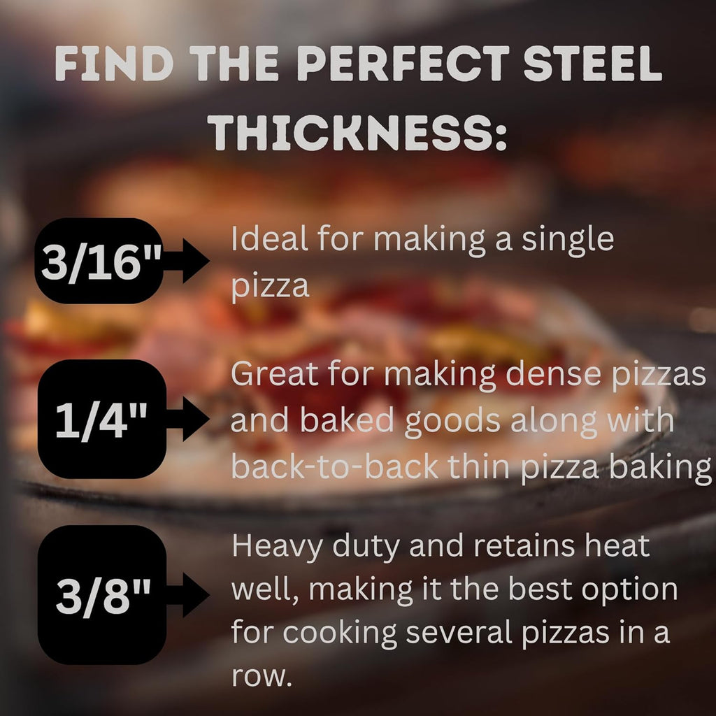 16" x 16" Pizza Steel - 1/4" Steel, 17.6 lbs