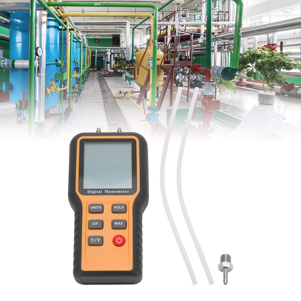 Fafeicy Digital Manometer ±2. Psi, 11 Units, Temperature Readout