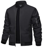 Bomber Jacket Men Black Jacket Casual Mens Jackets Casual Stylish Lightweight Mens Windbreaker Jackets Lightweight