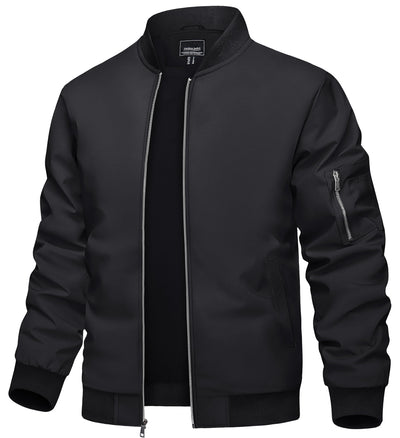 Bomber Jacket Men Black Jacket Casual Mens Jackets Casual Stylish Lightweight Mens Windbreaker Jackets Lightweight