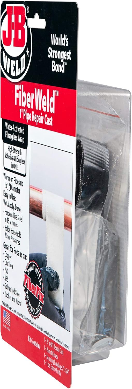FiberWeld Pipe Repair Cast 2x48 Inch – High Strength Adhesive Fiberglass Wrap – White