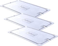Storplus Full-Size Plastic Food Pan Lid with Notched Handle for Catering, Buffets, and Restaurants, Polycarbonate