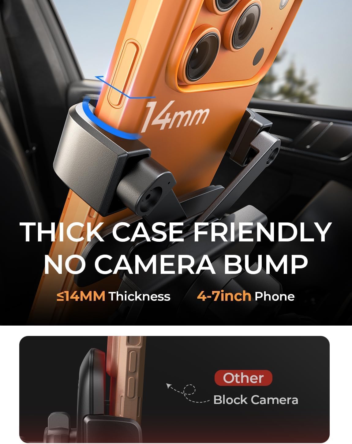 Car Vent Phone Mount Holder for iPhone 17 Pro Max Car Mount [Drop-in Grip] Phone Holders for Your Car Air Vent
