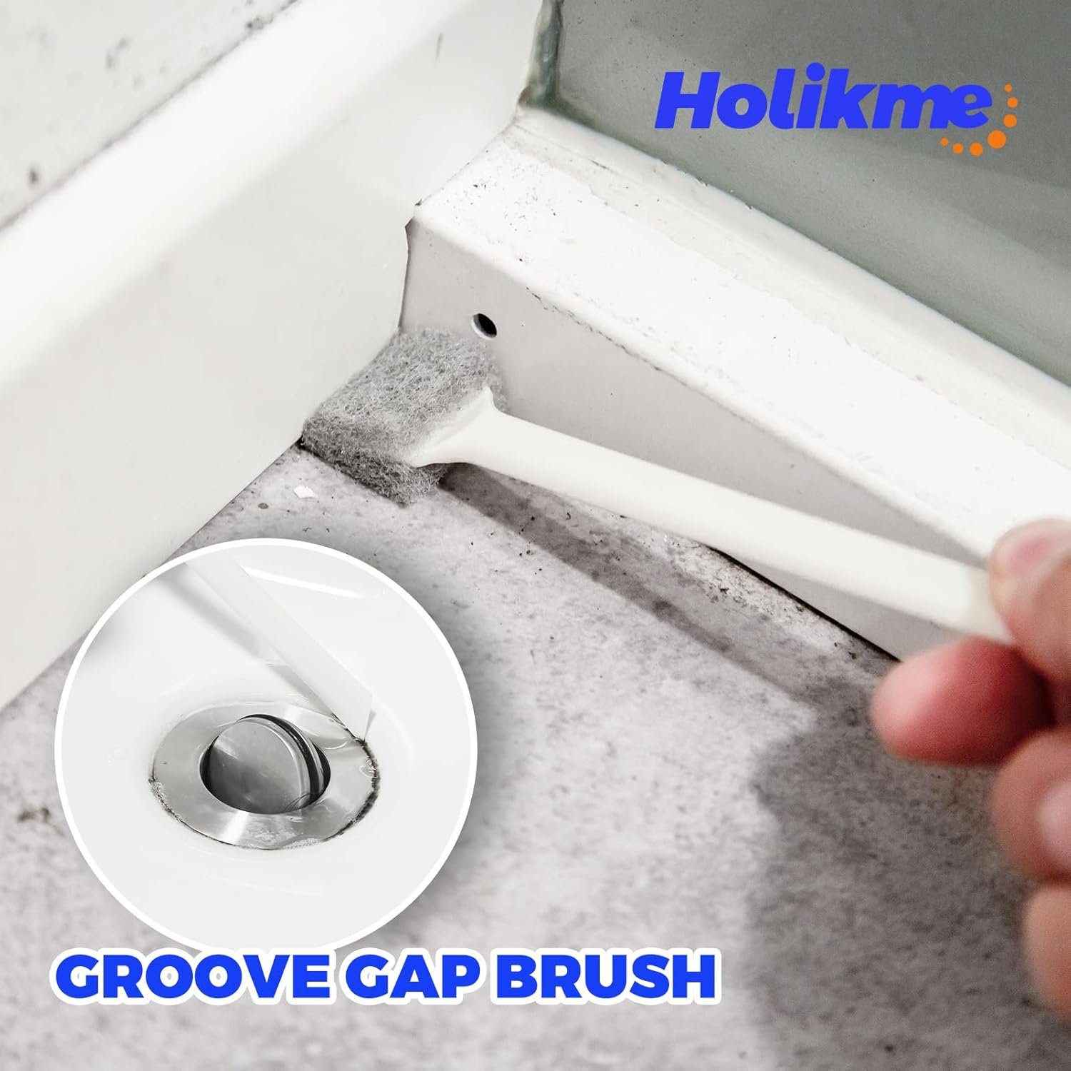 Dish Brush Cleaning Brush Set for Cleaning Groove Gap,White | Dish Brush Set Cleaning Brush Set, Scouring Pad for