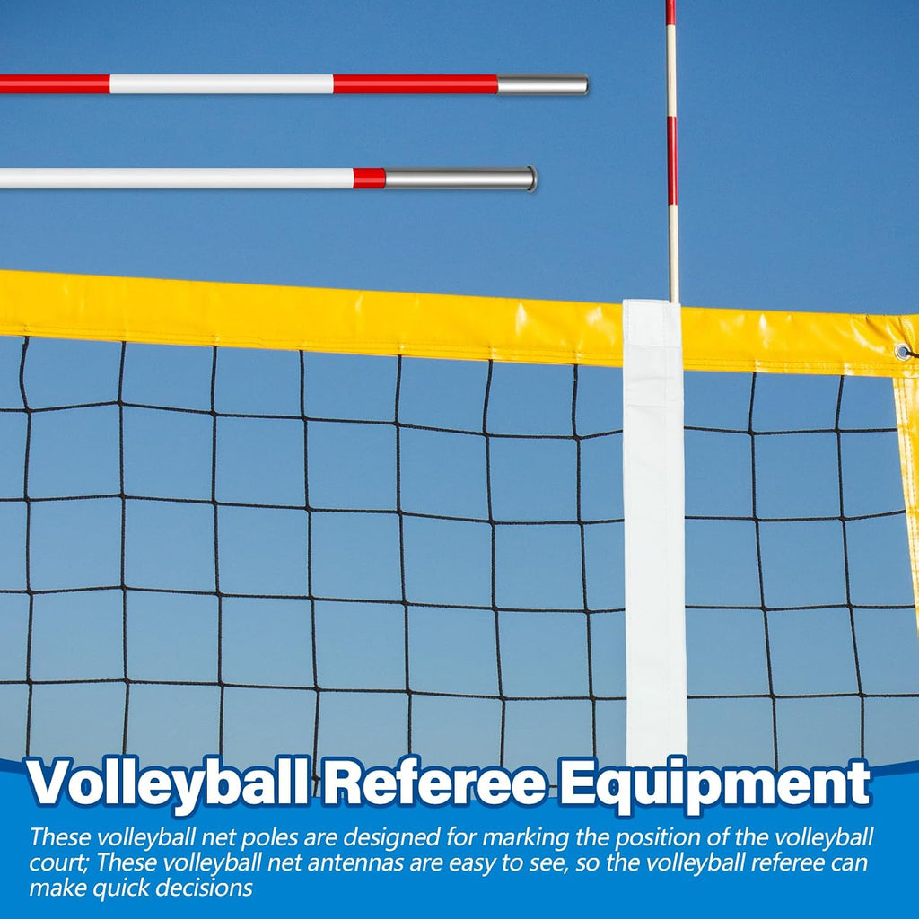 Volleyball Antenna Pole Set Volleyball Training Equipment Beach Sports Indoor Outdoor Accessories Fiberglass