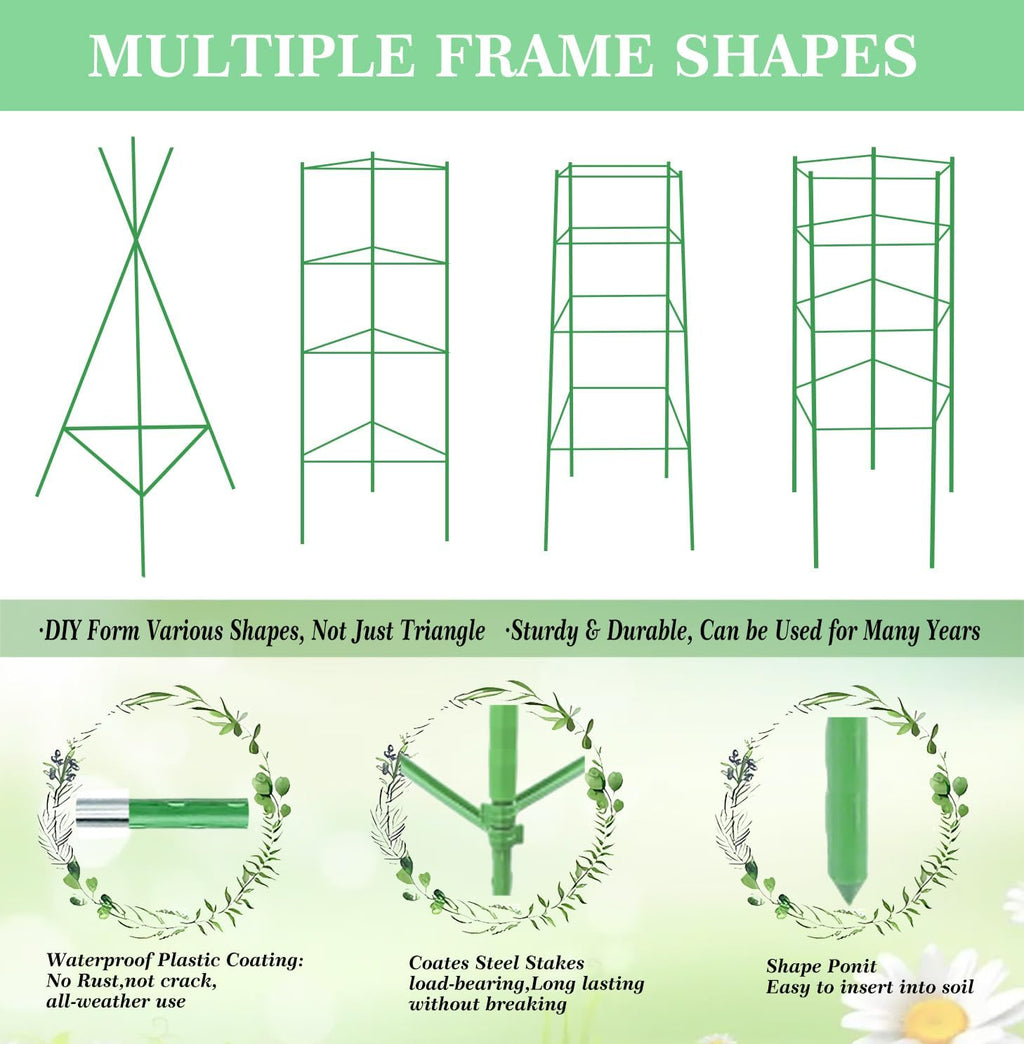 66Inch Tall Tomato Cage for Garden, 4Pack Plant Support Heavy-Duty Garden Stakes, Tomato Trellis for Potted Plants