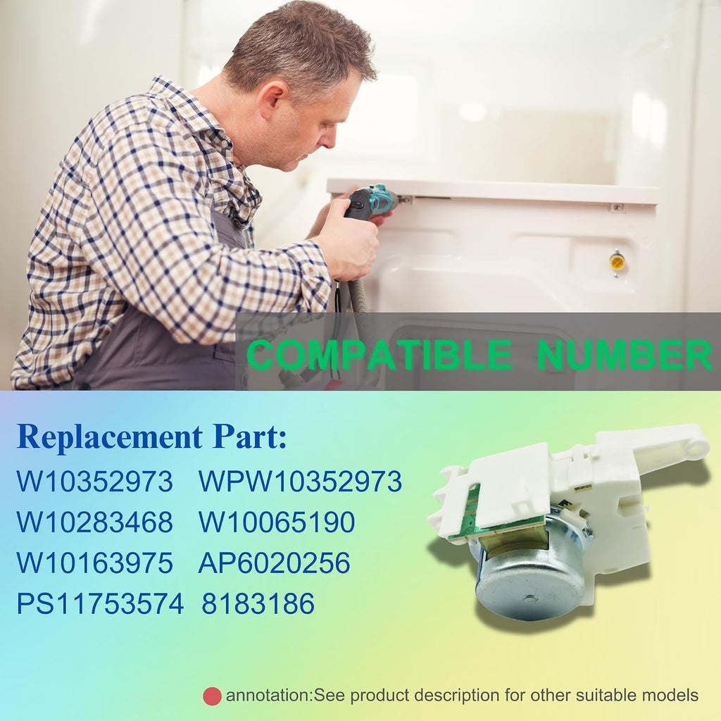 W10352973 OEM Washer Detergent Dispenser Actuator, Compatible with WPW10352973, W10283468, W10065190,W10163975,8183186, PS11753574,AP6020256, Washing Machine Dispenser Actuator, Dispenser Motor