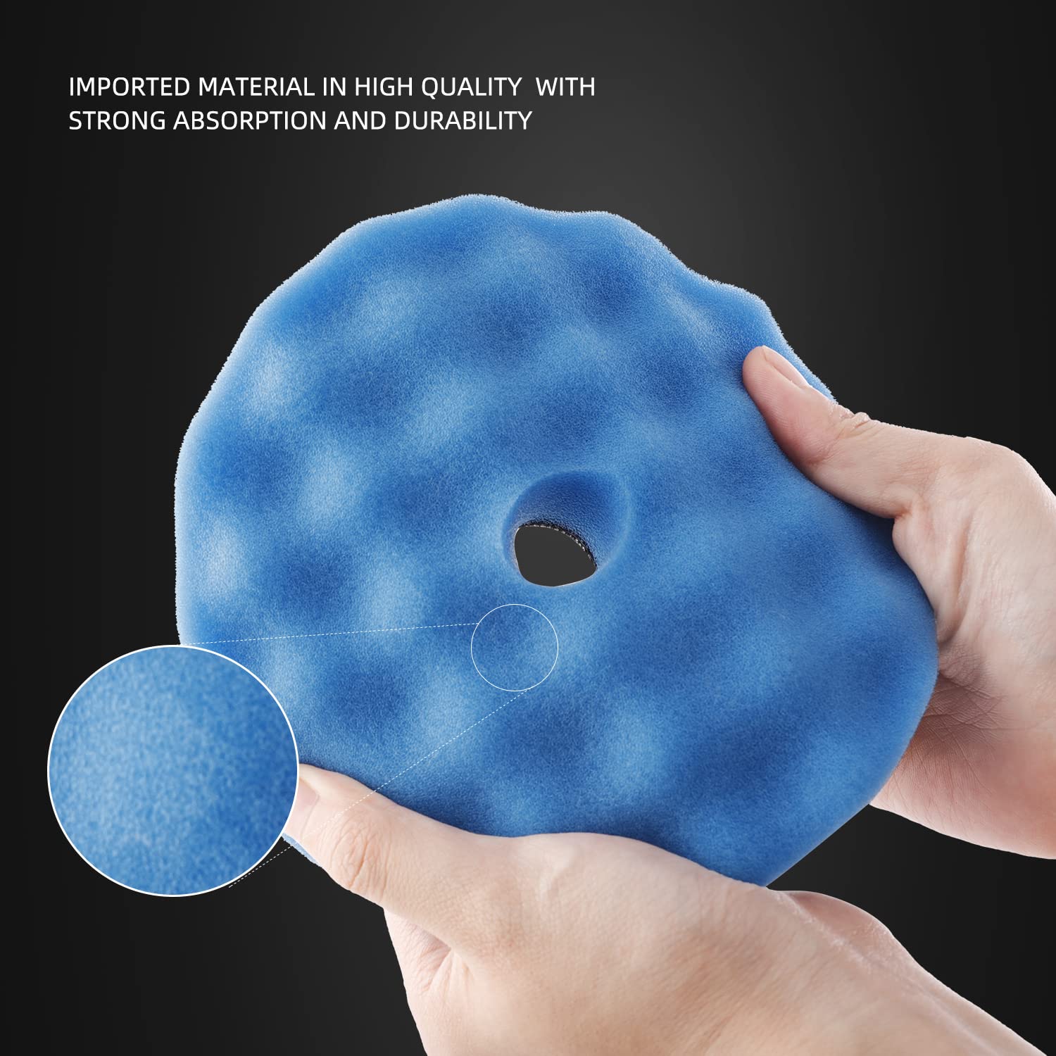 Buffing Polishing Pads, ZFE 7Pcs 6"(150mm) Waffle Foam Buffing Pads Polishing Pads Wool Pad Kit for 6Inch Backing