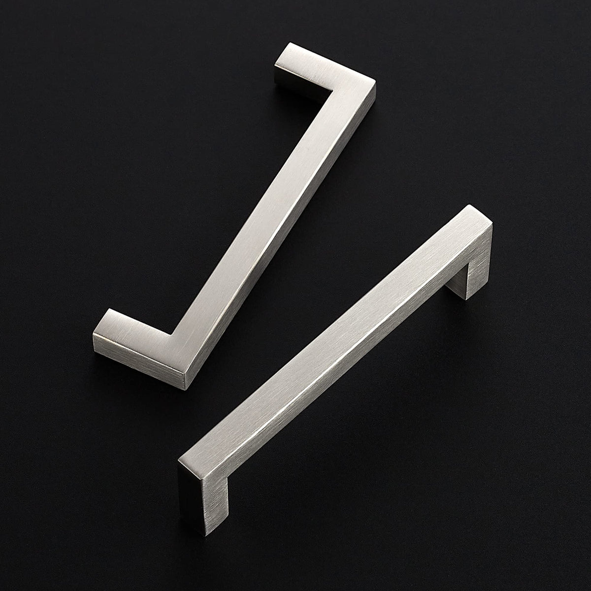 Brushed Nickel Square Cabinet Handles Drawer Pulls,5 Inch,35 Pack