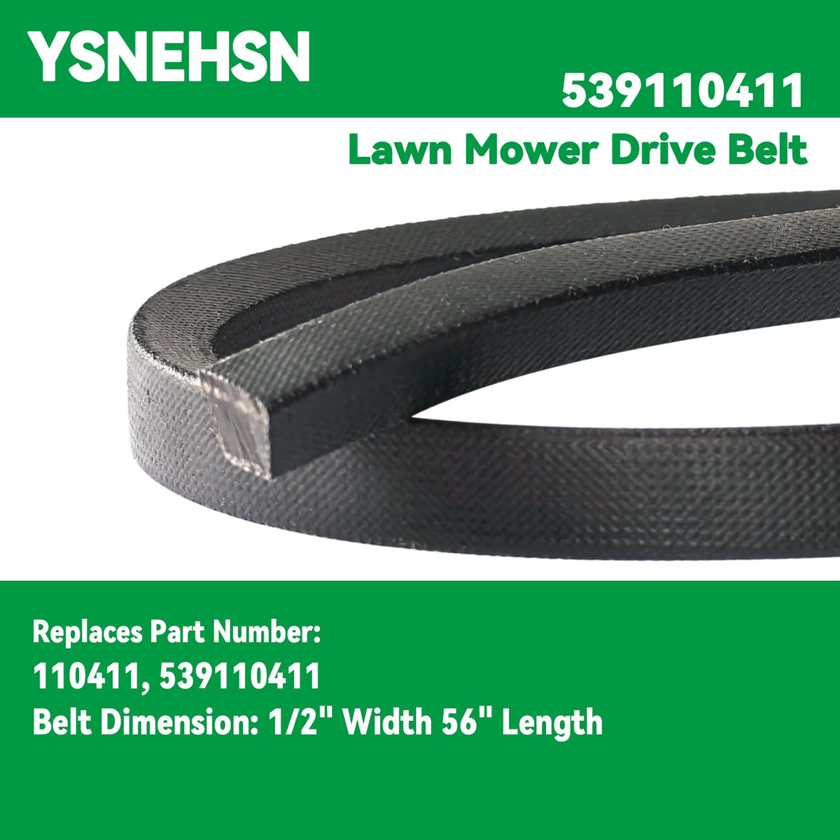 539110411 Lawn Mower Drive Belt Fits for Husqvarna 460ZX CZ3815 CZ4217 CZ42175 RZ4623 RZ5424 Z5426 Z4824 Z4824 RZ4619 Replaces MTD 1651-43 754-0230 754-0261 954-0230 (1/2" x 56")