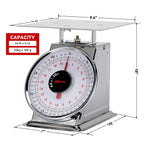 44 LBS Stainless Steel Heavy Duty Mechanical Kitchen and Food Scale
