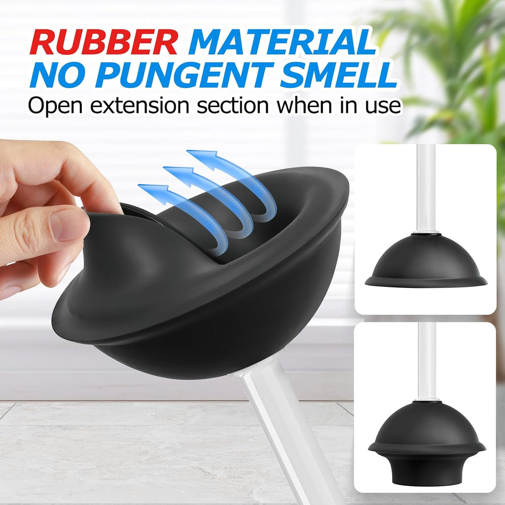 2in1 Toilet Brush & Plunger Set, Bathroom Essentials for Apartment | 21" Extended, Apartment Must Haves, Accessories