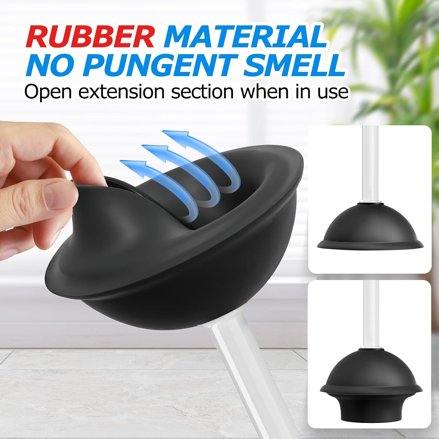 2in1 Toilet Brush & Plunger Set, Bathroom Essentials for Apartment | 21" Extended, Apartment Must Haves, Accessories