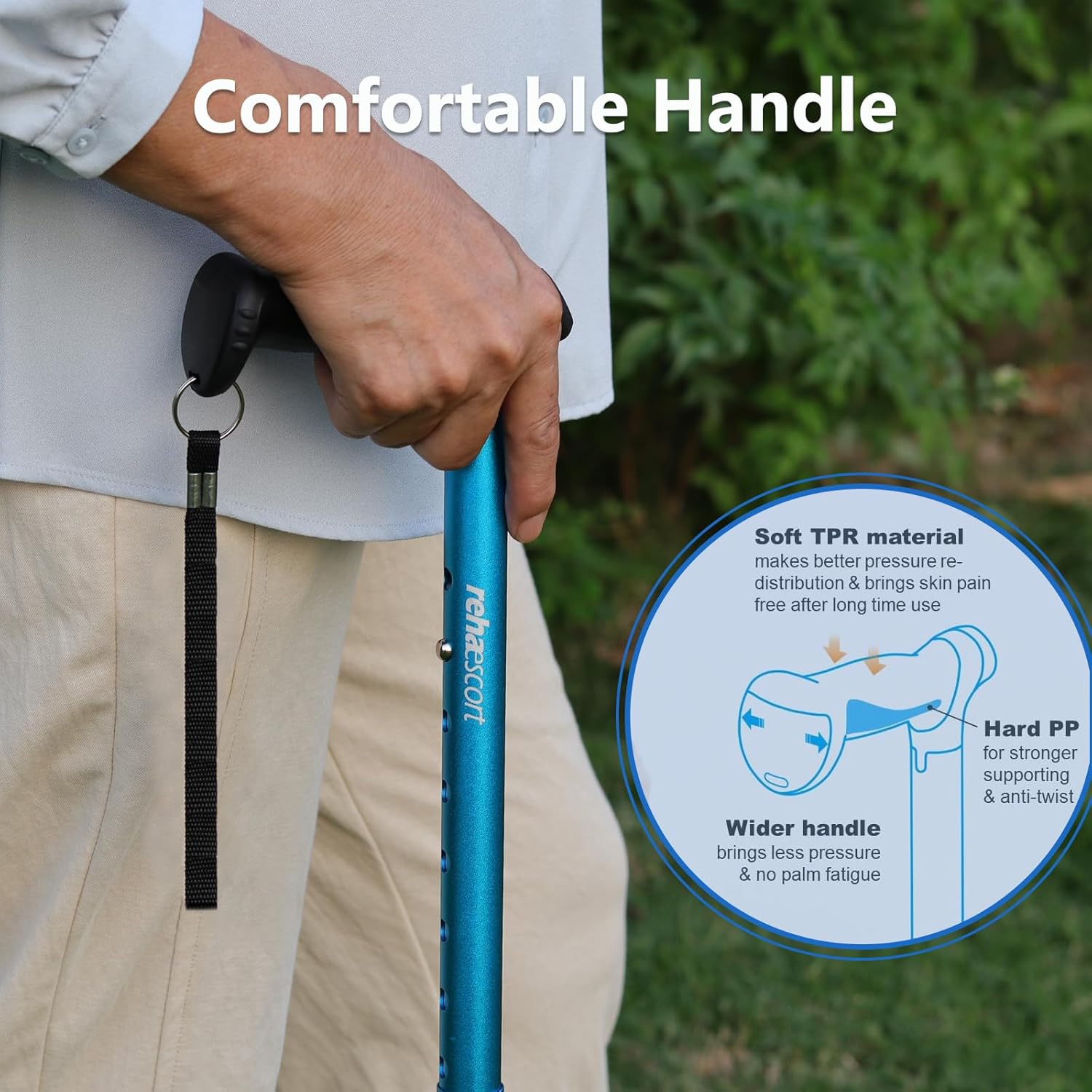 Walking Cane for Men & Women - Folding, Adjustable, Lightweight, Walking Canes for Seniors Balance, Free Standing