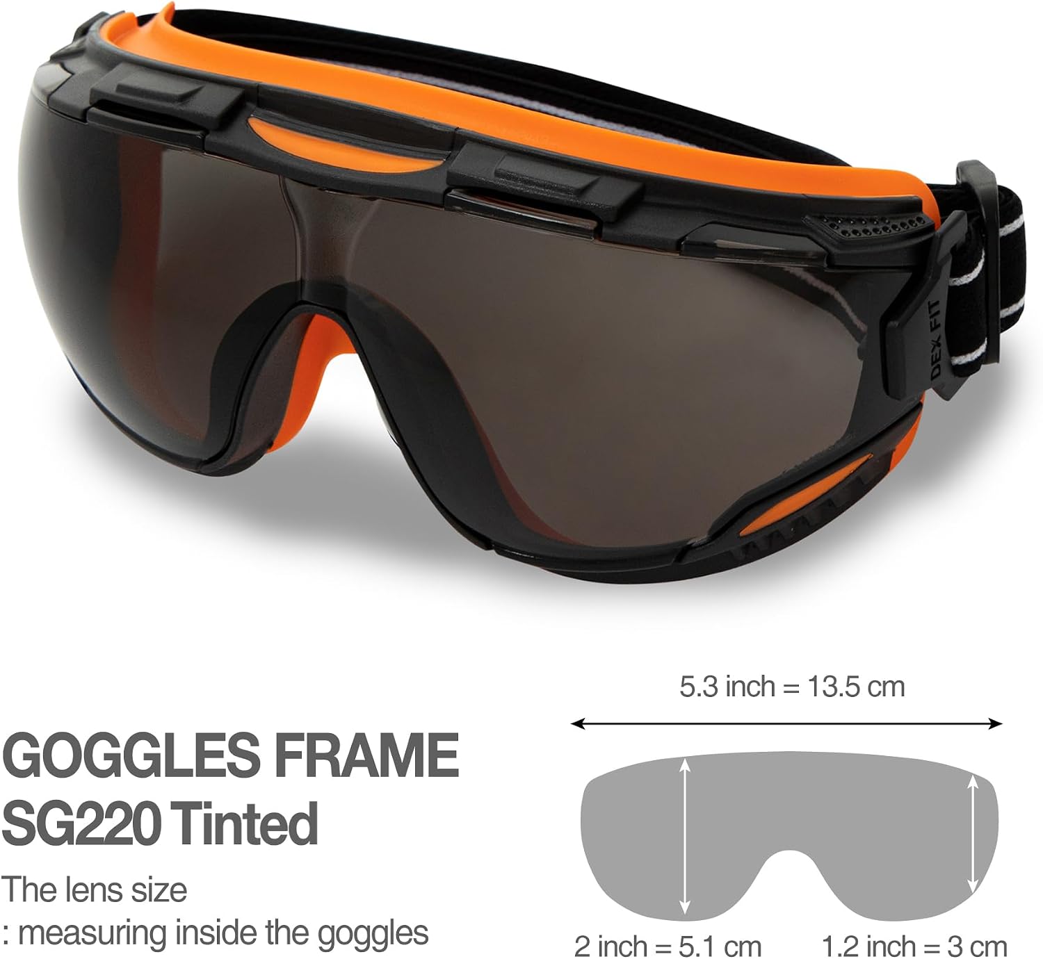 Safety Goggles SG220, Wide-Vision Lab & Chemical Splash Eye Protection, Anti-Fog & Scratch Resistant, Soft Seal