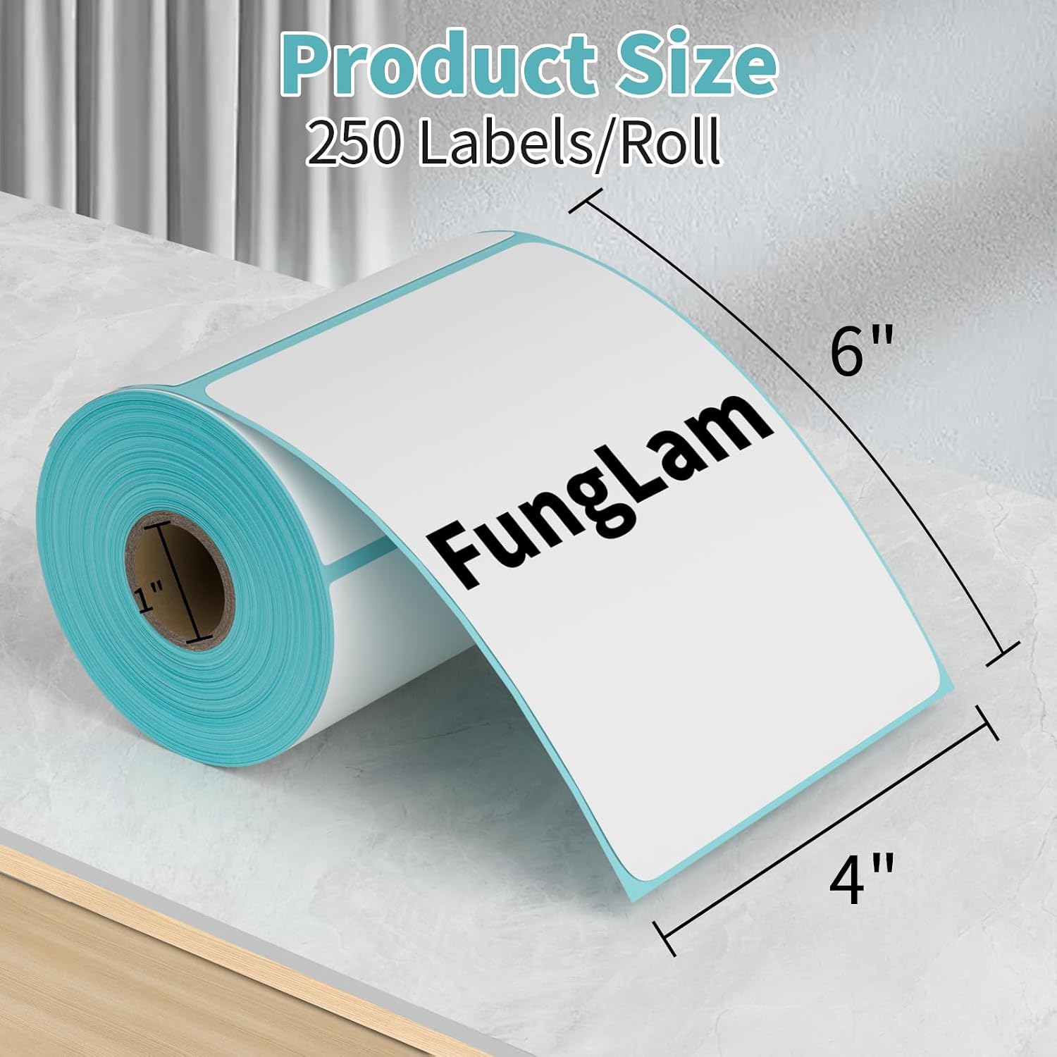 2 Rolls 4x6 Direct Thermal Printer Labels 500 Shipping Labels Compatible with Zebra, Rollo Label Printer, Peforated