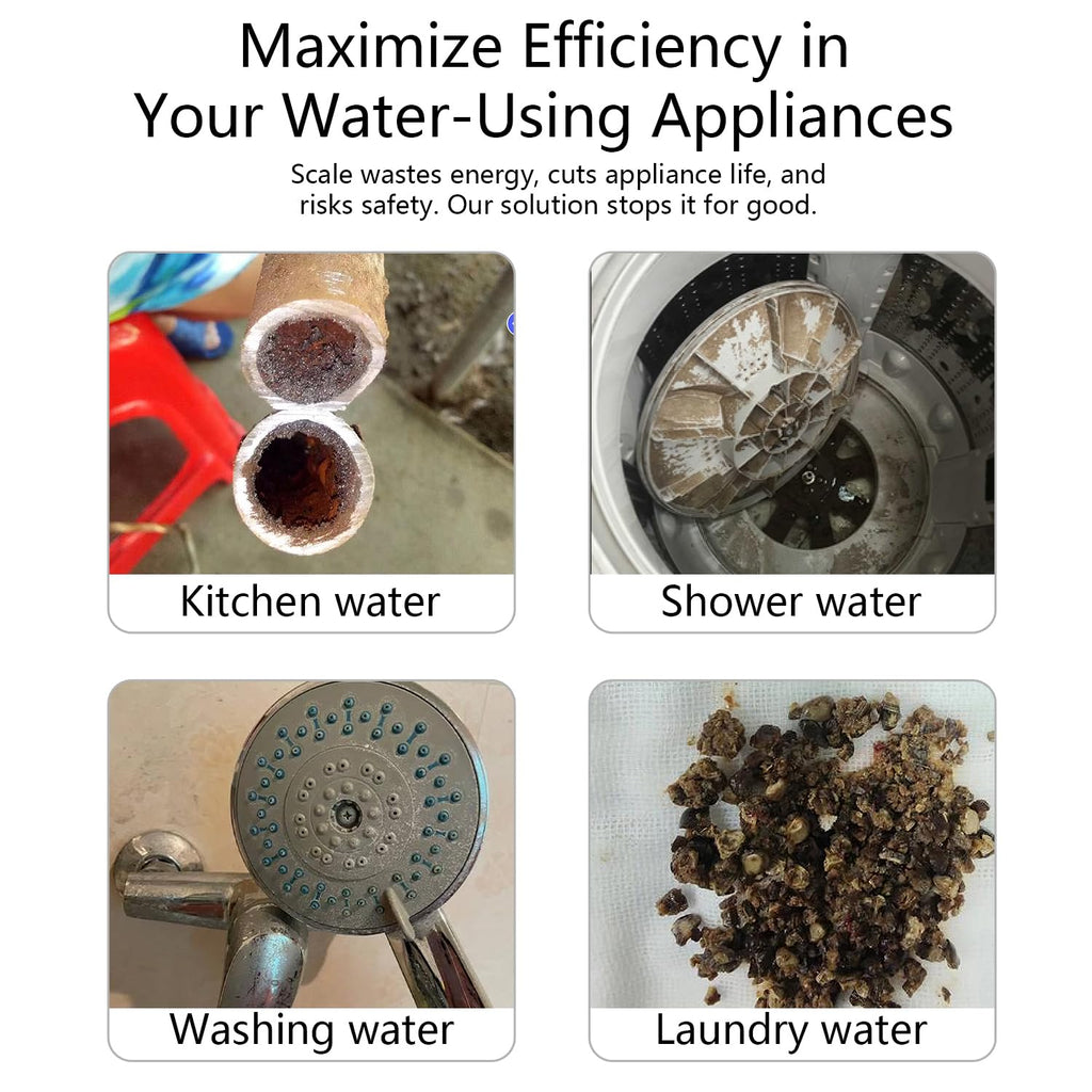 Salt-Free Whole House Water Descaler System, 3/4" NPT, Prevents Limescale in Water Heaters, Boilers & Appliances