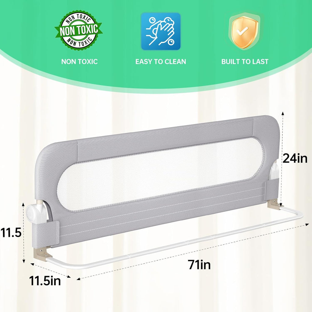 Folding Bed Rail for Toddlers,Baby Bed Rail Guard with Reinforced Anchor Safety System,Fit Bunk,Full