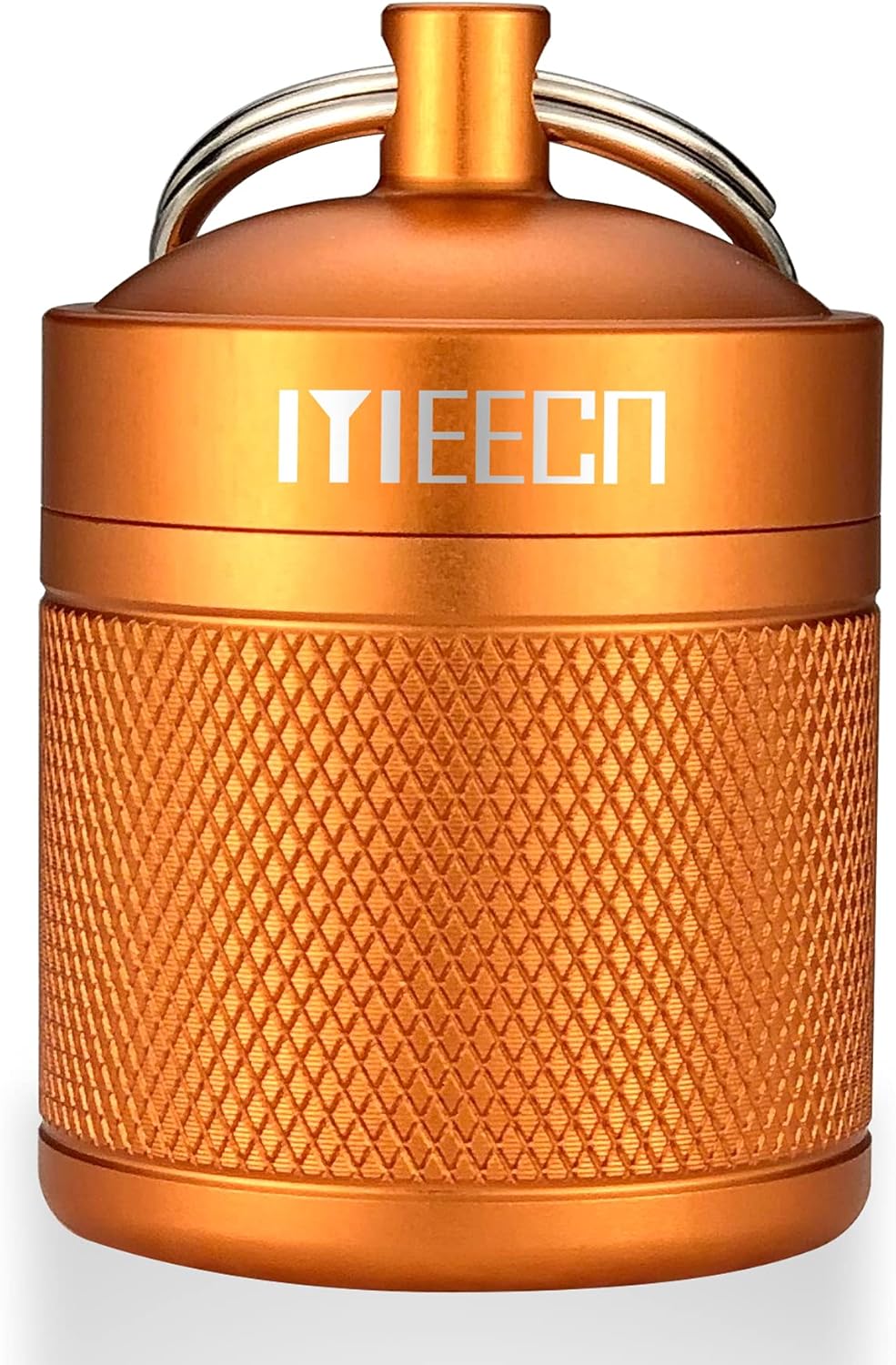 Keychain Pill Holder, Box, Aluminum, Waterproof Container, Pill Organizer for Outdoor Travel Camping, Size: 1.6 x 1.6