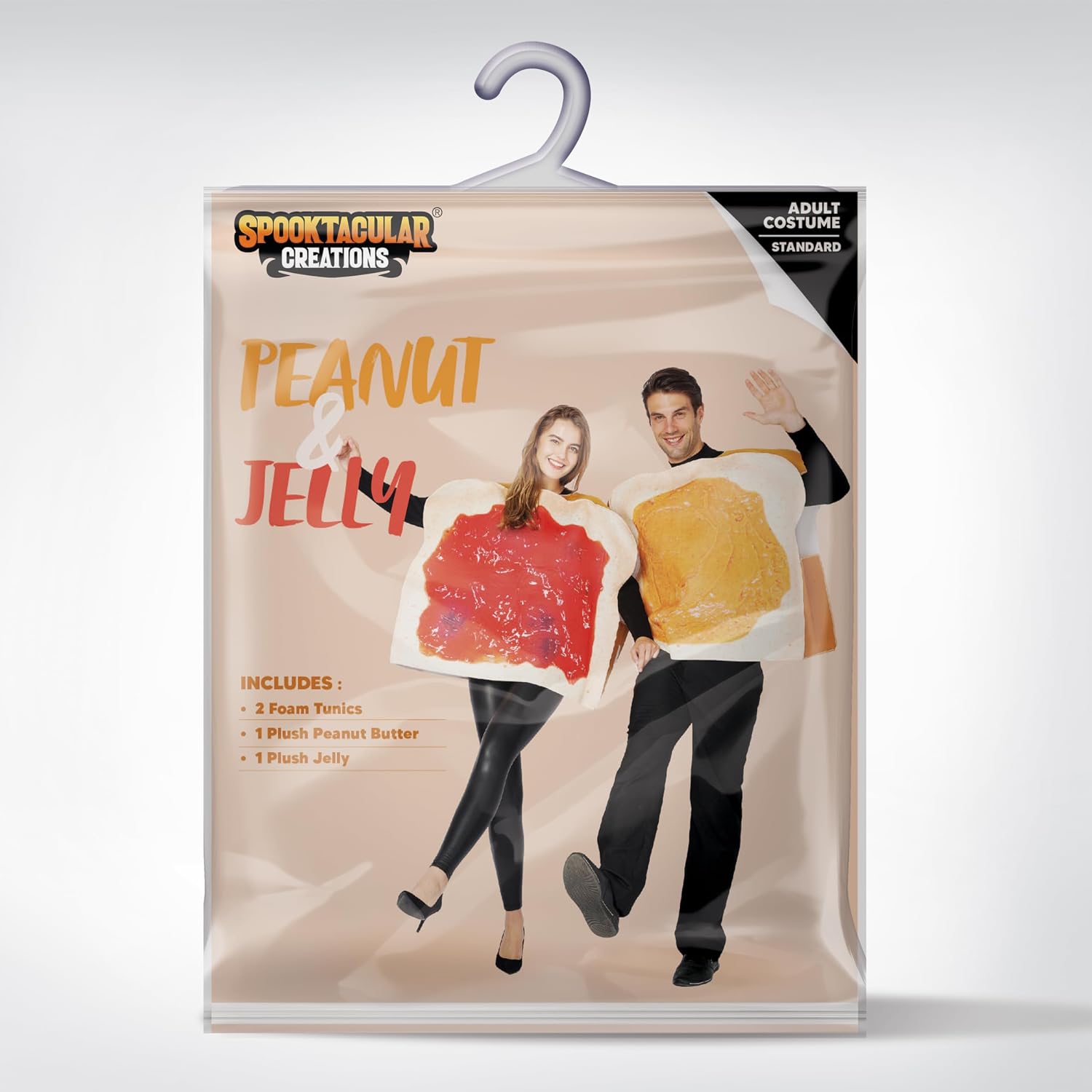 Peanut Butter and Jelly Costume, Halloween Adult Couple Costume for Halloween Dress Up Party