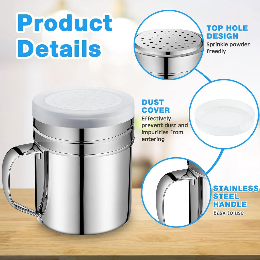 12 Pcs Stainless Steel Salt and Pepper Shakers,10oz