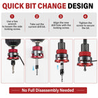 VIKECAT 9PCS Countersink Drill Bit Set, Collar Stops When Touching Wood
