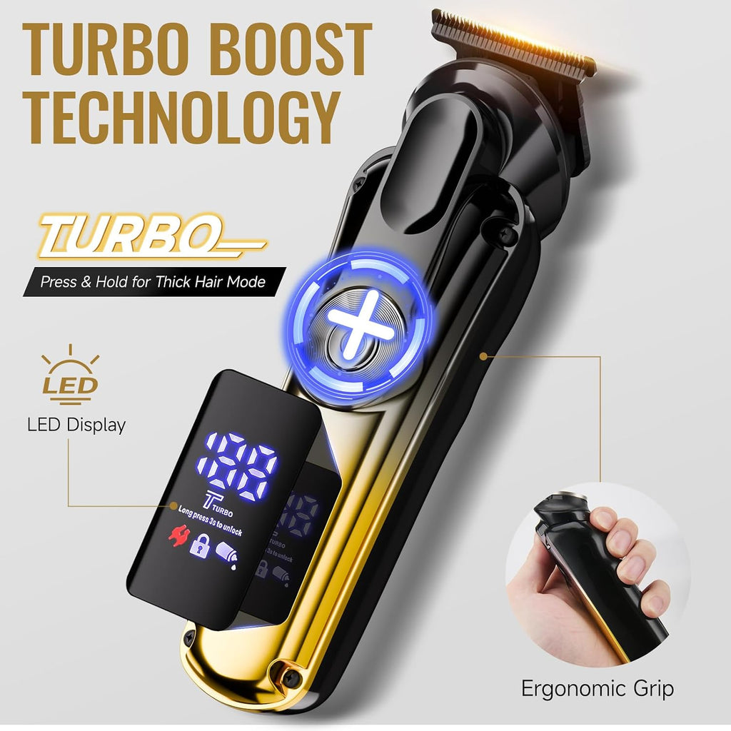 5-in-1 Grooming Kit for Men, Cordless Beard & Hair Trimmer | USB-C Rechargeable, IPX6 Waterproof, 90-Min Runtime with